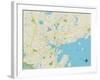 Political Map of Beverly, MA-null-Framed Art Print