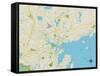 Political Map of Beverly, MA-null-Framed Stretched Canvas