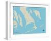 Political Map of Big Pine Key, FL-null-Framed Art Print