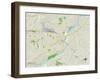 Political Map of Billings, MT-null-Framed Art Print