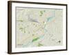 Political Map of Billings, MT-null-Framed Art Print