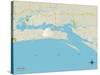 Political Map of Biloxi, MS-null-Stretched Canvas