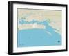 Political Map of Biloxi, MS-null-Framed Art Print