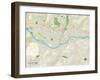 Political Map of Binghamton, NY-null-Framed Art Print