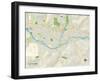 Political Map of Binghamton, NY-null-Framed Art Print