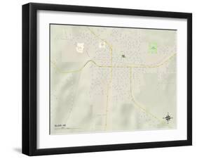 Political Map of Blair, NE-null-Framed Art Print