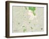 Political Map of Bloomington, IN-null-Framed Art Print