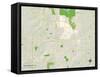 Political Map of Bloomington, IN-null-Framed Stretched Canvas