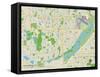 Political Map of Bloomington, MN-null-Framed Stretched Canvas