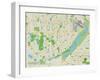 Political Map of Bloomington, MN-null-Framed Art Print