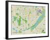 Political Map of Bloomington, MN-null-Framed Art Print