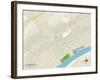 Political Map of Bloomsburg, PA-null-Framed Art Print