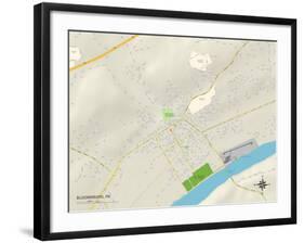 Political Map of Bloomsburg, PA-null-Framed Art Print