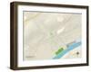 Political Map of Bloomsburg, PA-null-Framed Art Print