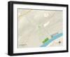 Political Map of Bloomsburg, PA-null-Framed Art Print