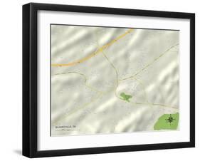 Political Map of Blountville, TN-null-Framed Art Print