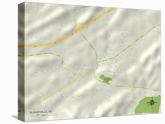 Political Map of Blountville, TN-null-Stretched Canvas