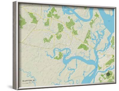 'Political Map of Bluffton, SC' Prints | AllPosters.com