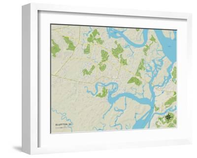 'Political Map of Bluffton, SC' Prints | AllPosters.com
