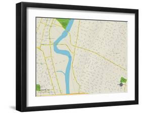 Political Map of Bogota, NJ-null-Framed Art Print