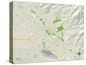 Political Map of Boise, ID-null-Stretched Canvas