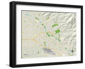 Political Map of Boise, ID-null-Framed Art Print