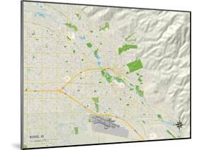 Political Map of Boise, ID-null-Mounted Art Print