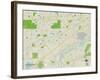 Political Map of Bolingbrook, IL-null-Framed Art Print