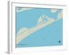 Political Map of Bolivar Peninsula, TX-null-Framed Art Print