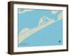 Political Map of Bolivar Peninsula, TX-null-Framed Art Print