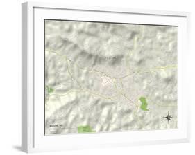 Political Map of Boone, NC-null-Framed Art Print