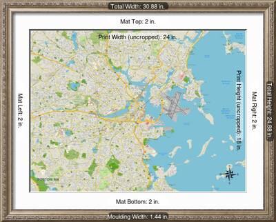 Political Map Of Boston Ma Print Allposters Com