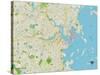 Political Map of Boston, MA-null-Stretched Canvas