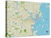 Political Map of Boston, MA-null-Stretched Canvas