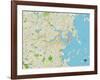 Political Map of Boston, MA-null-Framed Art Print