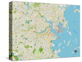 Political Map of Boston, MA-null-Stretched Canvas