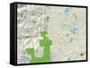 Political Map of Boulder, CO-null-Framed Stretched Canvas