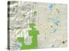 Political Map of Boulder, CO-null-Stretched Canvas