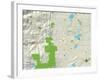 Political Map of Boulder, CO-null-Framed Art Print