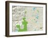 Political Map of Boulder, CO-null-Framed Art Print