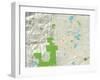 Political Map of Boulder, CO-null-Framed Art Print