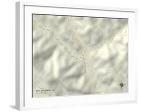 Political Map of Boulder Creek, CA-null-Framed Art Print