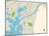 Political Map of Bourne, MA-null-Mounted Art Print