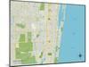 Political Map of Boynton Beach, FL-null-Mounted Art Print