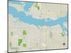 Political Map of Bradenton, FL-null-Mounted Art Print