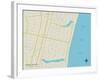 Political Map of Bradley Beach, NJ-null-Framed Art Print