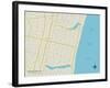 Political Map of Bradley Beach, NJ-null-Framed Art Print