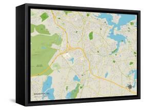 Political Map of Braintree, MA-null-Framed Stretched Canvas