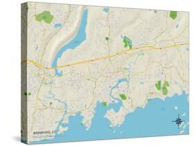 Political Map of Branford, CT-null-Stretched Canvas