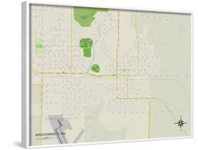 Political Map of Breckenridge, MN-null-Framed Art Print